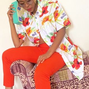 Corona floral button down shirt